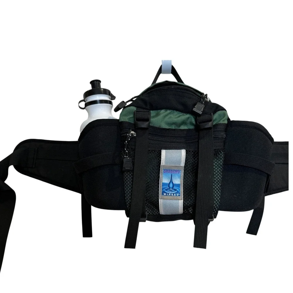Gregory Mirage Hydration‎ Waist Pack Bottle Carrier Black Green Trail Hiking USA